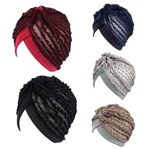 Tela Cómoda Cáncer De La Mujer Quimioterapia Higiene Alopecia Sencillos Indio Negro Gris Rojo Caqui Azul Marino Maquillaje Sombrero Pliegue Elástico Turbante Estilo