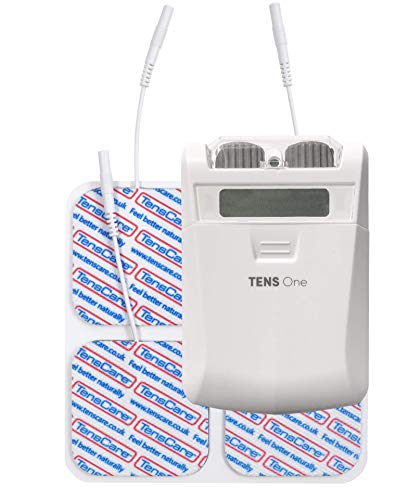 TensCare Tens One - Electroestimulador Tens digital para Alivio el dolor. Control manual, con 3 modos y 2 Canales para 4 electrodos
