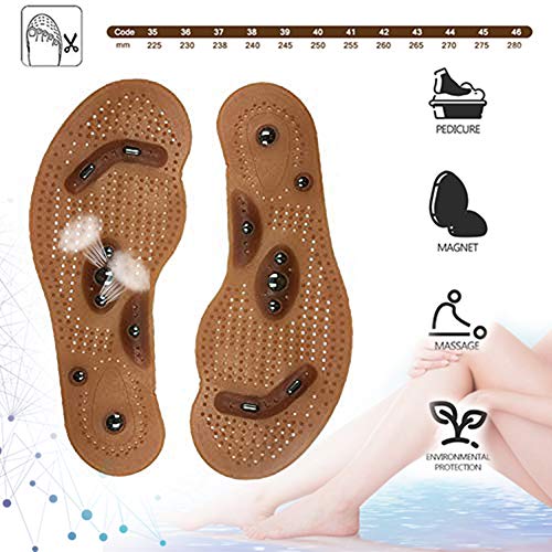 Terapia Magnética Masaje Plantilla, Plantillas De Pérdida De Peso Salud Transpirable Relajar Los Músculos Absorción De Impactos Y Amortiguación para Acupresión De Pies,L(40~46)