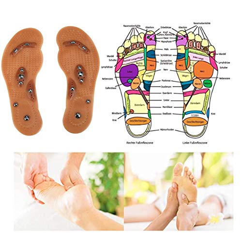 Terapia Magnética Masaje Plantilla, Plantillas De Pérdida De Peso Salud Transpirable Relajar Los Músculos Absorción De Impactos Y Amortiguación para Acupresión De Pies,L(40~46)