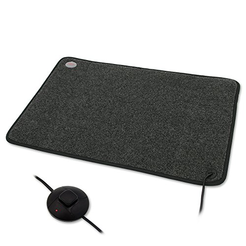 térmico calefactor por infrarrojos Alfombra, 390 x 590 mm, 85 W, con LED de interruptor de pie, IPX4