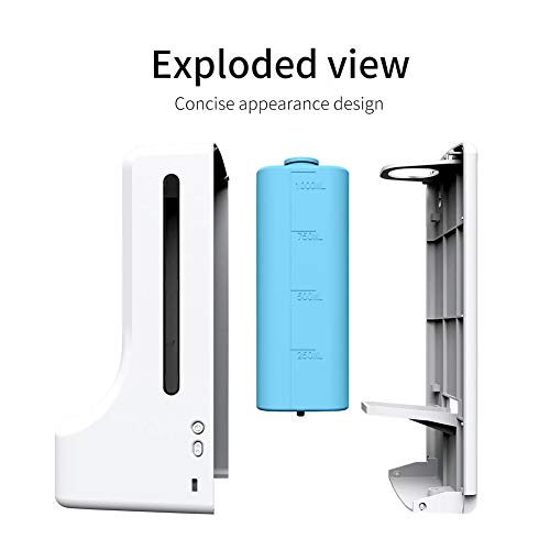 Termómetro de pared con dispensador de jabón de manos , montado en la Pared termómetro de Infrarrojos 2 en 1 dispensador de jabón para Office Home Supermarket Subway School Community - Gran capacidad