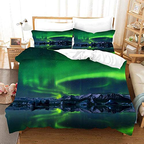 Terraberk Juegos de Cama Impresos en 3D Funda de edredón y Funda de - Pack: ap-24/set/140x210cm (3 Piezas)