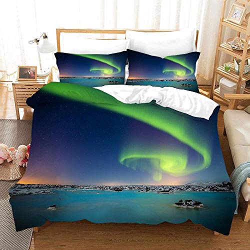 Terraberk Juegos de Cama Impresos en 3D Funda de edredón y Funda de - Pack: ap-24/set/172x218cm (3 Piezas)