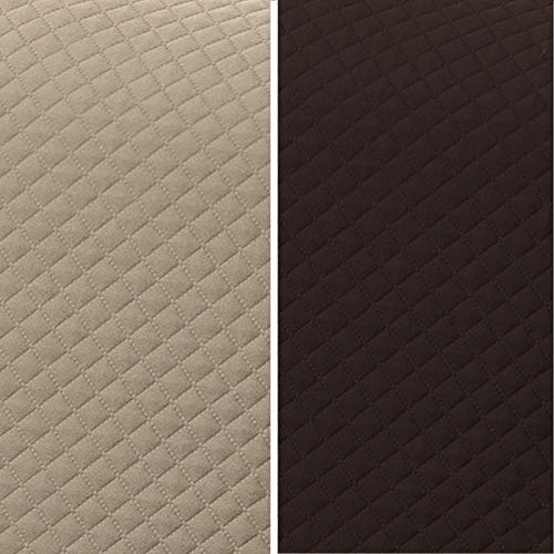 Textilhome - Funda Cubre Sofá Adele, 4 Plazas, Protector para Sofás Acolchado Reversible. Color Beige