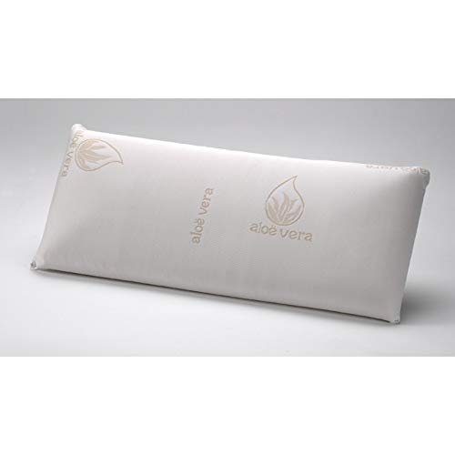 TEXTURAS HOME Secret Almohada VISCOELASTICA Aloe Vera Last Foam Tejido Aloe Vera con Hilo de Oro y Doble Funda (Varios tamaños Disponibles) (PROMOPACK 2 Almohadas 75X35)