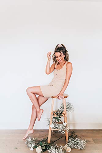 The Drop Oatmeal Sleeveless Button Down Mini Dress by @sierrafurtado Rose polvo, M