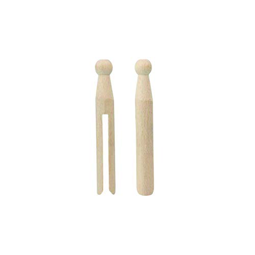 The Emporium Home - Set de 24 pinzas (madera, 11 cm)