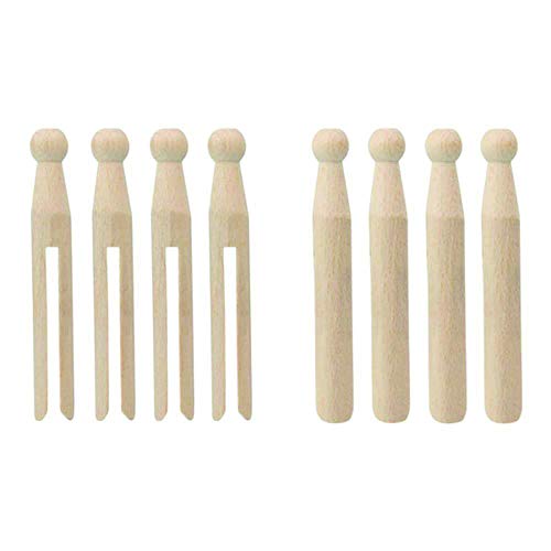 The Emporium Home - Set de 24 pinzas (madera, 11 cm)