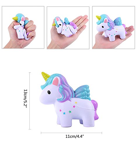 THE LEGENDARY LIFE Kids Squishies: Cute Slow Rising Jumbo Kawaii Creamy Scent Colorful Magic Unicorn Squishy Toy for Parties Stress ADHD ADD Anxiety Autism Complimentary Magical Unicorn Children EBook