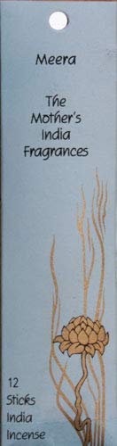 The Mother's India fragancias Meera Comercio Justo Enrollado a Mano Incienso 12 Mini Varillas de Incienso – Tiempo de combustión 30 – 45 Minutos