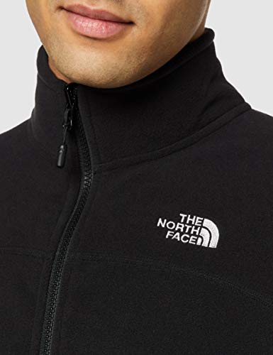 The North Face Full Zip Chaqueta 100 Glacier, Hombre, Negro (Tnf Black), L