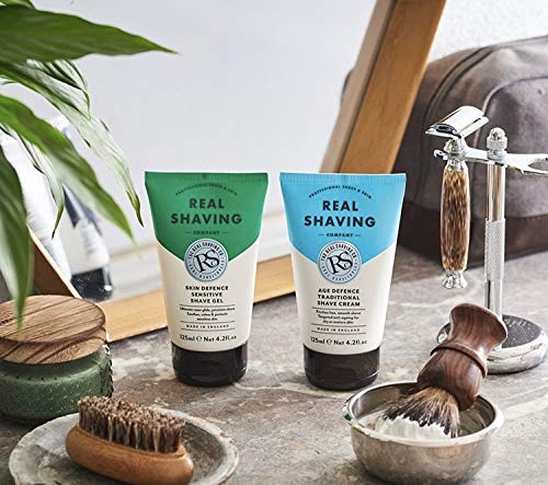 The Real Shaving Company Skin Defence Sensitive Shave Gel - Ultimate razor glide, precision shave, Soothes, calms & protects sensitive skin. 4 x 125 ml