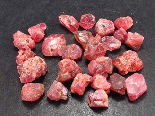 The Russian Stone Lote de 25 Cristales de espinela Rosa de Vietnam – 13 Gramos