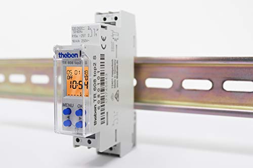 Theben 6080101 - TR 608 top2 S TR 608 top2 S - Interruptores horarios Digitales con programación semanal - 1 Canal - 56 memorias de programación - Carril DIN