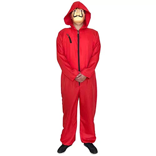 thematys La casa de Papel Traje con máscara - Set de Disfraces para Hombres y Mujeres Carnaval y Cosplay (X-Large)