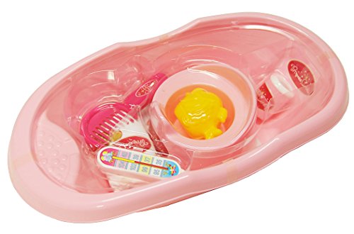 Theo Klein 1647 Set de bañera de la Princesa Coralie, Para muñecas de hasta 35 cm, Numerosos accesorios de baño y cuidado, a partir de 3 años, Medidas de la bañera: 41 cm x 11 cm x 23,5 cm