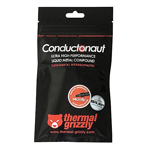 Thermal Grizzly, Conductonaut 73W/m-K - Compuesto disipador de Calor (1 g, 10 – 140 °C)