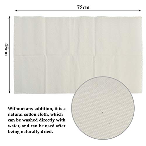 THETHO N/A Tela Panadero de Lino Natural Tela fermentada de 45x75cm Panadero Lino para Rápida Fermentación de la Masa
