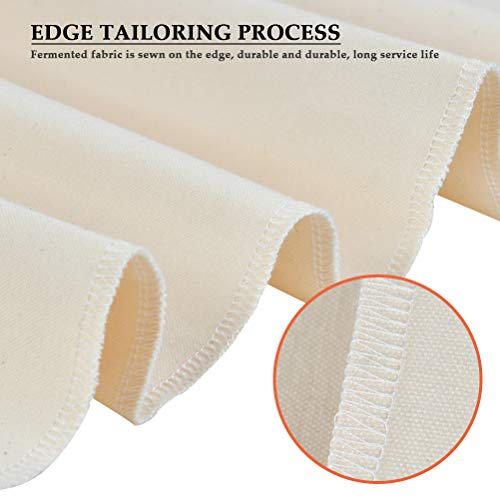 THETHO N/A Tela Panadero de Lino Natural Tela fermentada de 45x75cm Panadero Lino para Rápida Fermentación de la Masa