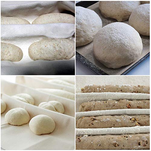 THETHO N/A Tela Panadero de Lino Natural Tela fermentada de 45x75cm Panadero Lino para Rápida Fermentación de la Masa