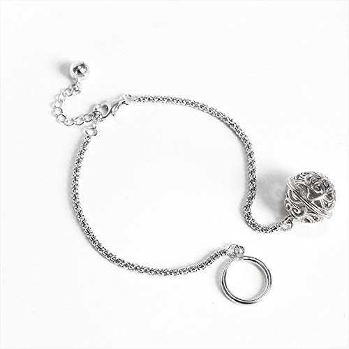 THTHT S925 Pulsera De Plata Esterlina De Moda Mujer Simple TV Drama con La Misma Campana Retro Temperamento Joyería Creativa Personalidad Dulce Lindo Regalo De Cumpleaños