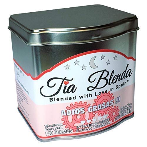 TIA BLENDA - ADIÓS GRASAS (100 g) - Mezcla Exclusiva de TÉ ROJO PU-ERH Imperial Premium, JENGIBRE y CANELA. Té en hojas. 40 - 50 tazas. Presentación premium en lata. Loose Tea Caddy.