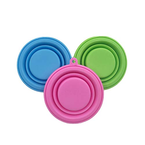 Tiamu Copa Menstrual Vaginal y Vaso Esterilizador Vasos Esterilizantes Plegables Flexible para Limpiar Taza Plegable de Camping Reciclable para Mujer (Rosa)