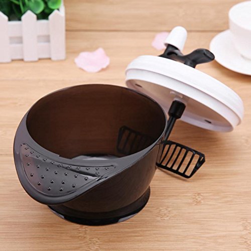 Tiamu Salón para Te？ir el Cabello Tazón Gran Capacidad Tinte para el Cabello Crema Mezclador Peluquero Agitador Licuadora Ahorro de Tiempo Peluquería Estilo Accesorio