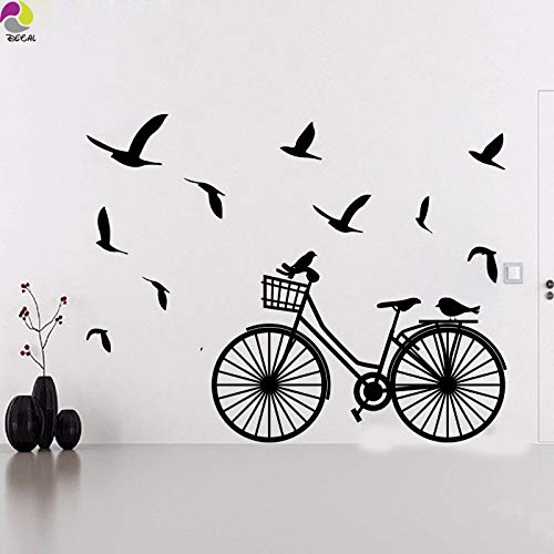 Tianpengyuanshuai Bicicleta, Etiqueta de la Pared del pájaro, Sala de Estar, habitación de los niños, Etiqueta de la Pared del pájaro, Dormitorio, Vinilo, decoración del hogar, 80x103cm