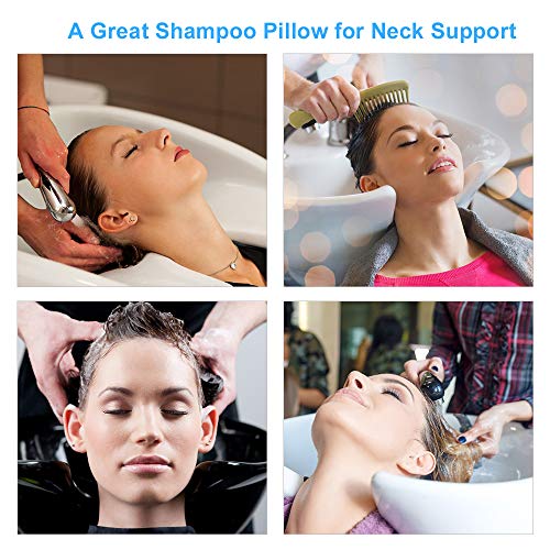 Tickas Almohada para Lavar el Cabello - Almohada para Lavar el Cabello, Champú, Reposacabezas para el Cuello, Cojín de Silicona para Champú, Cuenco, Soporte para el Cuello, Almohada, Accesorios de Sal