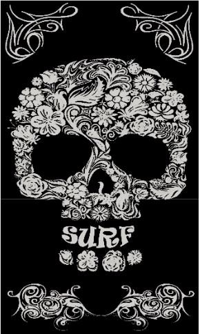 Tiendadeleggings - Calavera Negra 413 - Toalla Playa 100% Algodon Egipcio 90 X 170 Cm