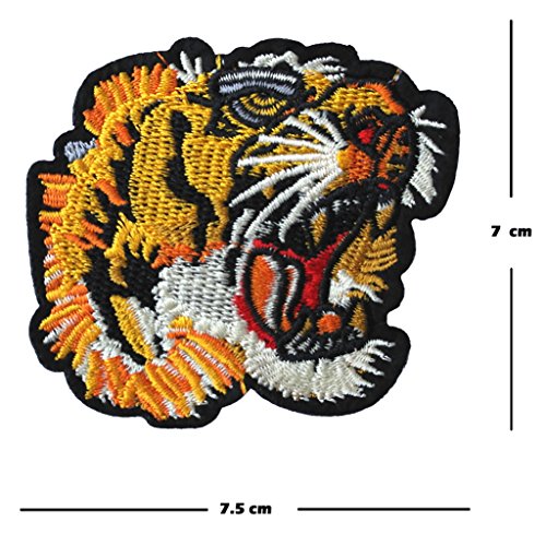 Tiger Cat parche bordado hierro en o coser en bordado Diseño de gato amante transferencia apliques, diseño de gatos