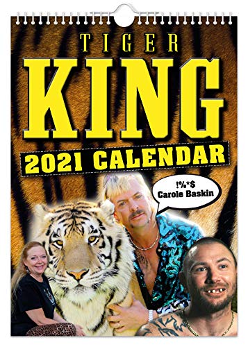 Tiger King - Calendario de pared 2021 // Divertido/extravagante/Navidad/Cumpleaños/Idea de regalo/Presente/Novedad/Humor/Secreto Santa/Planificador de año/Regalo de oficina