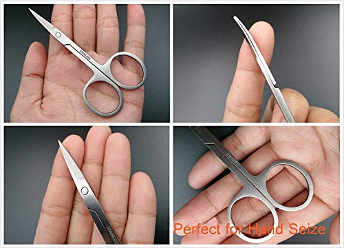 Tijeras de uñas extra afiladas con borde de corte curvo para cortar con precisión sin problemas - Para dedos y uñas de los pies - también aptos para zurdos