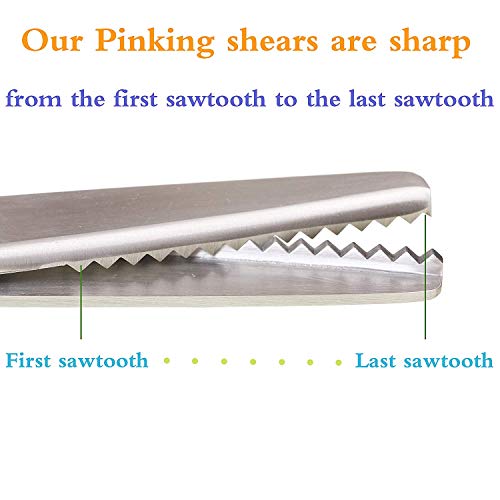 Tijeras Dentadas plástico Tijeras jteng Ondas zacken Zig Zag Tijeras Acero inoxidable Tijeras Cortador Tijeras zigzag con comodidad asas para hobby, manualidades y manualidades 23.5 cm (Púrpura)