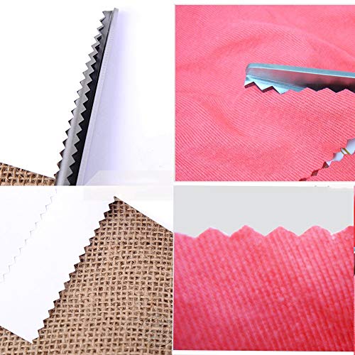 Tijeras Dentadas plástico Tijeras jteng Ondas zacken Zig Zag Tijeras Acero inoxidable Tijeras Cortador Tijeras zigzag con comodidad asas para hobby, manualidades y manualidades 23.5 cm (Púrpura)