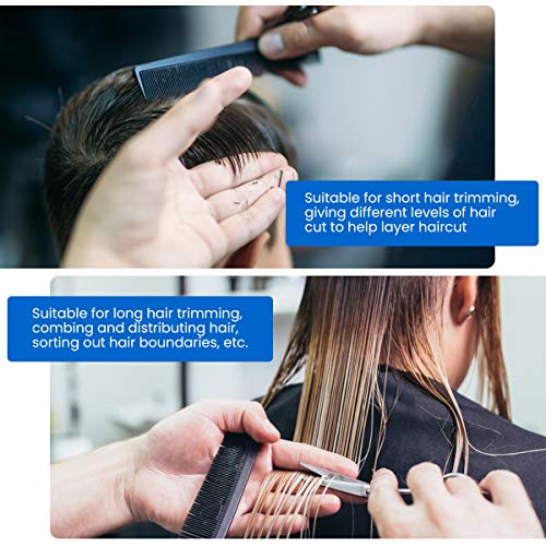 Tijeras Peluqueria Profesional, HOCOSY Juego de tijeras de peluquería para entresacar el cabello, tijeras de peluquería con capa de barbero y peine de maquinilla de afeitar, clips, con Bolsa
