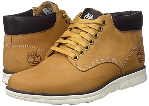Timberland Bradstreet Leather Sensorflex, Botas Chukka para Hombre, Amarillo Wheat Nubuck, 39.5 EU