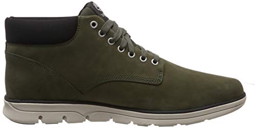 Timberland Bradstreet Leather Sensorflex, Botas Chukka para Hombre, Verde Dark Green Nubuck, 45.5 EU