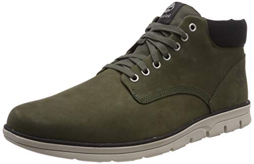 Timberland Bradstreet Leather Sensorflex, Botas Chukka para Hombre, Verde Dark Green Nubuck, 45.5 EU
