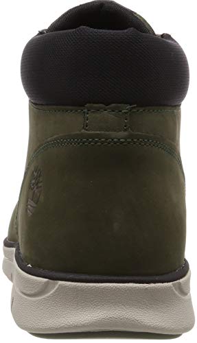 Timberland Bradstreet Leather Sensorflex, Botas Chukka para Hombre, Verde Dark Green Nubuck, 45.5 EU