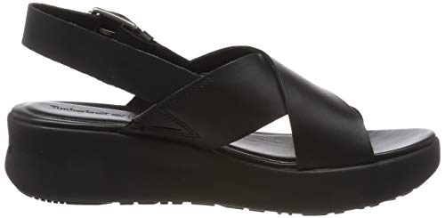 Timberland Los Angeles Wind Slingback, Sandalias para Mujer, Negro Black Full Grain, 37.5 EU