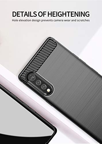 TingYR Funda para LG Velvet 5G UW, Resistente a los Arañazos, Fina de Silicona, Funda Interior de TPU Suave, Fundas para LG Velvet 5G UW Smartphone.(Negro)