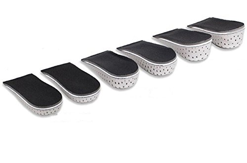 TININNA 1 par Espuma de la Memoria Respirable Altura Invisible Aumento Zapato Almohadillas Plantillas para Hombres Mujeres,2.3 cm