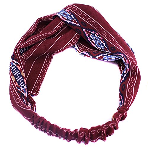 TININNA mujeres Vintage modelo Burgundy torzal banda elástica para cabello Cerchietti diadema hairband Toalla turbante accesorios para el pelo