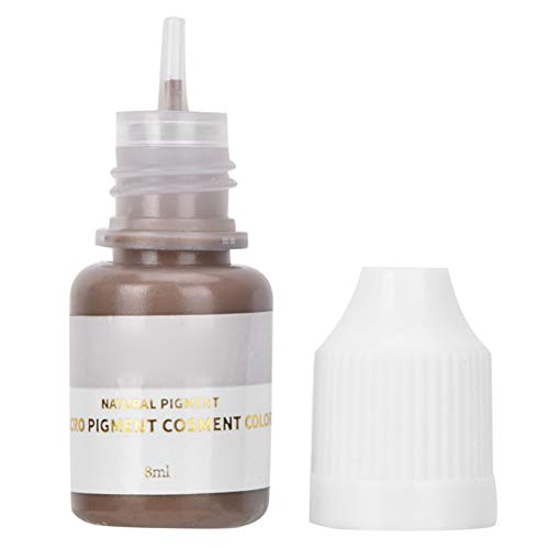 Tinta del Tatuaje Pigmentos de maquillaje Líquido seguro Suministro de tatuajes Café ligero 8 ml para cejas profesionales Linea de ojos Bordado para tintas Taza para cejas