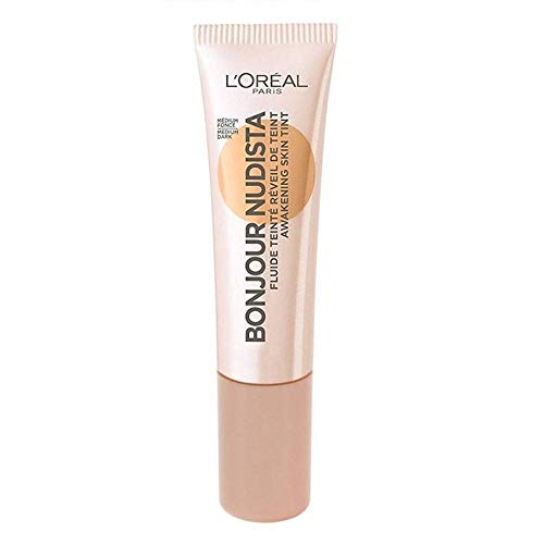 Tinte exclusivo para la piel Bonjour Nudista, L'Oreal Paris, para ella, iluminador, cara, tendencia, mejor venta (04 Medium Dark)