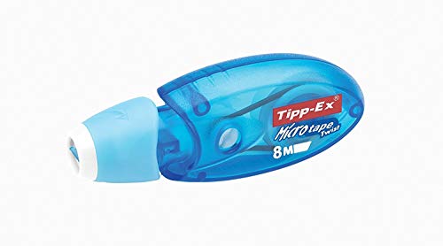 Tipp-Ex Micro Tape Twist - Caja de 10 unidades, cinta correctora 8 m x 5 mm, color azul