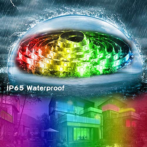 Tira de luces LED de 10 m, 300 ledes, 20 colores, intensidad regulable, con mando a distancia por infrarrojos de 44 teclas, resistente al agua IP65, fuente de alimentación de 12 V, 5 A